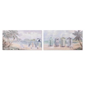 Toile Home ESPRIT Toile Bois MDF 120 x 3 x 60 cm Plage