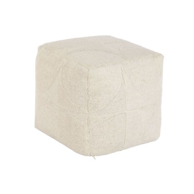 Footrest Home ESPRIT Beige Boho 45 x 45 x 45 cm