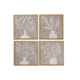 Canvas Home ESPRIT Canvas MDF Wood 30 x 2 x 30 cm