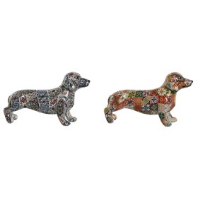 Figurine Décorative Home ESPRIT Multicouleur Chien méditerranéen 21 x 6 x 12 cm (2 Unités)