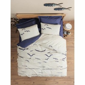 Duvet cover set Blue White 220 x 240 cm