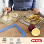 Ensemble de Boîtes à Lunch Pyrex Bleu Transparent 800 ml 3 Pièces