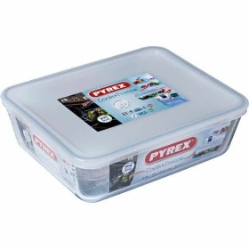 Food Preservation Container Pyrex White Black Transparent Clear Rectangular