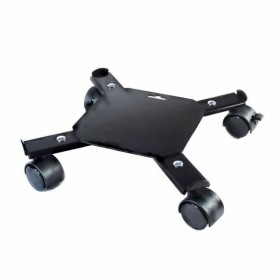 Flowerpot Standt with Wheels Nature Black Metal