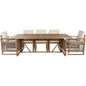 Table set with chairs Home ESPRIT Brown 230 x 100 x 75 cm