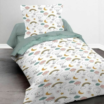 Duvet cover set TODAY White Single bed 140 x 200 cm Children's 2 Pieces