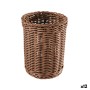 Pot for Kitchen Utensils My Bar RATTAN polypropylene 15 x 15 x 19 cm (12 Units)