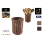 Pot for Kitchen Utensils My Bar RATTAN polypropylene 15 x 15 x 19 cm (12 Units)