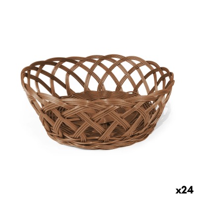 Corbeille à Pain My Bar RATTAN polypropylène Oblongue 26 x 20 x 8 cm (24 Unités)