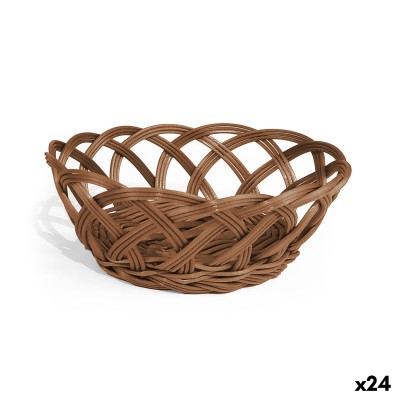 Bread Basket My Bar RATTAN polypropylene Oval 18 x 13 x 7 cm (24 Units)