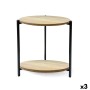 Table d'appoint MobleKit Noir Métal Bois 40 x 42 cm (3 Unités)