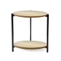 Table d'appoint MobleKit Noir Métal Bois 40 x 42 cm (3 Unités)