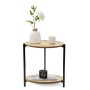 Table d'appoint MobleKit Noir Métal Bois 40 x 42 cm (3 Unités)