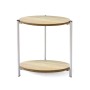 Table d'appoint MobleKit Blanc Métal Bois 40 x 42 cm (3 Unités)