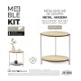 Table d'appoint MobleKit Blanc Métal Bois 40 x 42 cm (3 Unités)