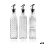 Cruet La Mediterránea Transparent Silver Glass 500 ml (24 Units)