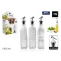 Cruet La Mediterránea Transparent Silver Glass 500 ml (24 Units)