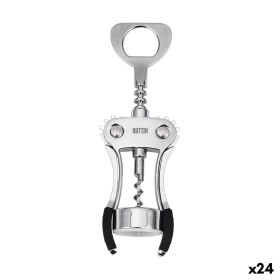 Corkscrew Quttin Zinc Alloy 19 x 5,6 x 3,8 cm Silver (24 Units)