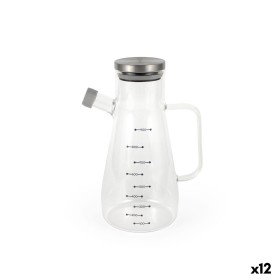 Huilier La Mediterránea Transparent Argenté Silicone Acier Verre Borosilicaté 900 ml (12 Unités)