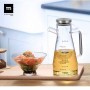 Cruet La Mediterránea Transparent Silver Silicone Steel Borosilicate Glass 900 ml (12 Units)