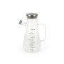 Cruet La Mediterránea Transparent Silver Silicone Steel Borosilicate Glass 900 ml (12 Units)