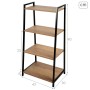 Shelves Max Home Iron MDF Wood 4 Shelves 43 X 90 X 30 CM
