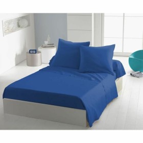 Jeu de draps HOME LINGE PASSION Flat sheet Bleu Lit king size