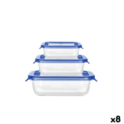 Set of lunch boxes Inde Soul Rectangular 1,04 L 3 Pieces (8 Units)