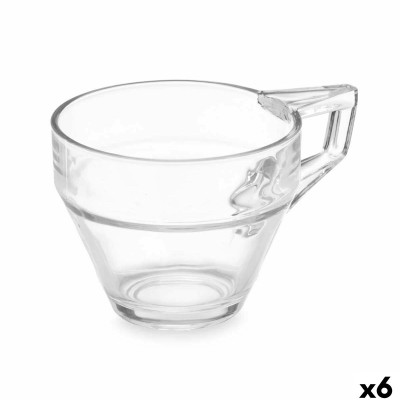 Tea and coffee cup Vivalto Transparent Glass 199 ml (6 Units)