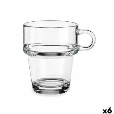 Tasse de café et de thé Vivalto Transparent verre 270 ml (6 Unités)