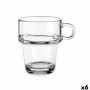 Tea and coffee cup Vivalto Transparent Glass 270 ml (6 Units)