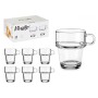 Tea and coffee cup Vivalto Transparent Glass 270 ml (6 Units)