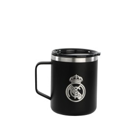 Thermal Cup with Lid Real Madrid C.F. Navy Blue Stainless steel