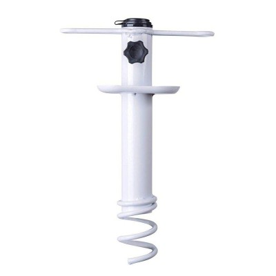 Marbueno Suction Parasol Spike Steel White 35.5x15x6 cm Beach and Garden 10506