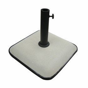 Marbueno Square Umbrella Base Concrete 45x45x7.3 cm 25KG White Garden Pool 10459