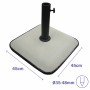 Marbueno Square Umbrella Base Concrete 45x45x7.3 cm 25KG White Garden Pool 10459