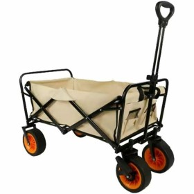 Marbueno Folding Multi-Purpose Cart Steel 200 KG Beige Garden, Beach, Camping 86X50X59 cm