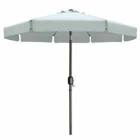 Marbueno Umbrella Steel 8 Ribs D300 cm Polyester White Garden, Pool, Terrace 10491
