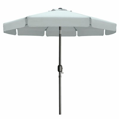 Marbueno Umbrella Steel 8 Ribs D300 cm Polyester White Garden, Pool, Terrace 10491