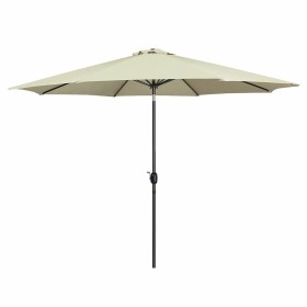 Marbueno Parasol Acier 8 Baleines D270 cm Polyester Beige Jardin, Piscine 10483