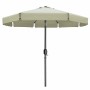 Marbueno Parasol Acero 8 Varillas D300 cm Poliéster Beige Jardín, Piscina 10490