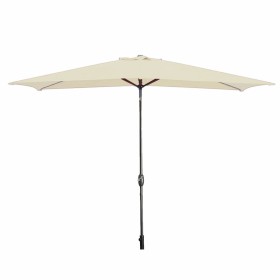 Marbueno Parasol Acero 8 Varillas 200x300 cm Poliéster Beige Jardín, Piscina 10493