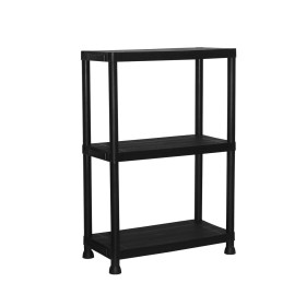 Marbueno Shelf 3 Shelves Black Plastic 61x31x91 cm Garden 10536
