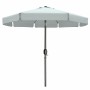 Marbueno Parasol Acero 8 Varillas D300 cm Poliester Blanc Jardin, Piscine, Terrasse