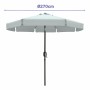 Marbueno Umbrella Steel 8 Ribs D300 cm Polyester White Garden, Pool, Terrace 10489