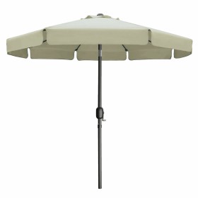Marbueno Parasol Acier 8 Baleines D270 cm Polyester Beige Jardin, Piscine 10488