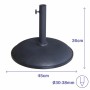 Marbueno Base Umbrella Round Cement 45x36 cm 20KG Black Garden, Pool, Terrace