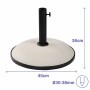 Marbueno Round Umbrella Base Cement 45x36 cm 20KG White Garden, Pool, Terrace 10451