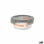 Boîte à lunch hermétique MasterChef Gris Transparent Ronde 640 ml (6 Unités)