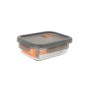 Boîte à lunch hermétique MasterChef Gris Transparent Rectangulaire 630 ml (6 Unités)